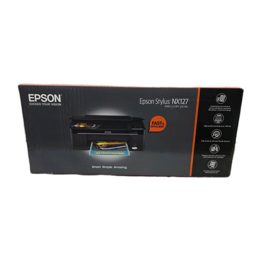 Epson Stylus NX127 All-In-One Inkjet Printer - Print, Scan, Copy - New In Box
